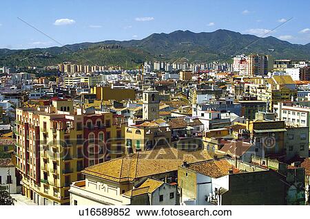 Spain, Andalucia, Andalusia, Malaga, City, Town, Building View Large Photo Image Stock Image - Spain, Andalucia, Andalusia, Malaga, City, Town, Building. Fotosearch