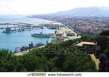 Spain, Andalucia, Andalusia, Malaga, City, Town, Building View Large Photo Image Stock Image - Spain, Andalucia, Andalusia, Malaga, City, Town, Building. Fotosearch