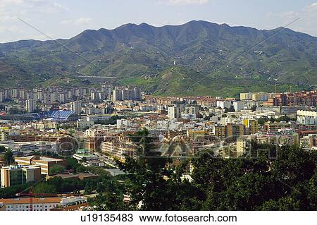 Stock Image - Spain, Andalucia, Andalusia, Malaga, City, Town, Building. Fotosearch