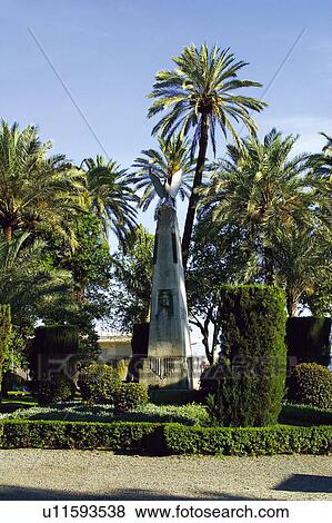 Spain, Andalucia, Andalusia, Malaga, Park, Garden, Statue View Large Photo Image Stock Photo - Spain, Andalucia, Andalusia, Malaga, Park, Garden, Statue. Fotosearch