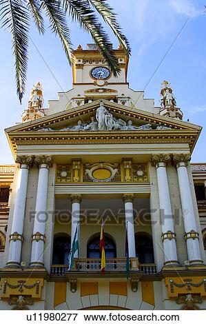 Spain, Andalucia, Andalusia, Malaga, Architecture, Building, Facade View Large Photo Image Stock Photo - Spain, Andalucia, Andalusia, Malaga, Architecture, Building, Facade. Fotosearch