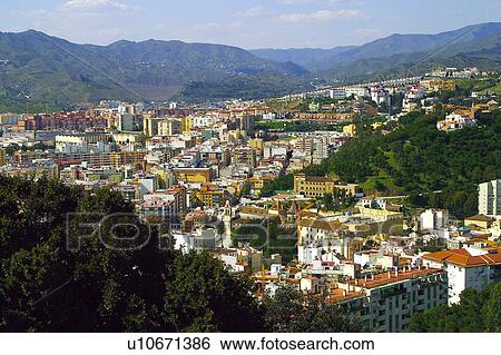 Spain, Andalucia, Andalusia, Malaga, City, Town, Building View Large Photo Image Stock Photograph - Spain, Andalucia, Andalusia, Malaga, City, Town, Building. Fotosearch