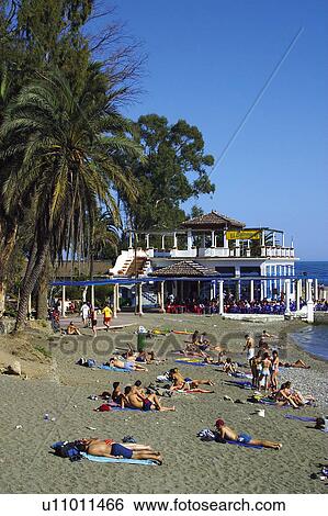 Stock Photograph - Spain, Andalucia, Andalusia, Malaga, Summer, Holiday, Beach. Fotosearch
