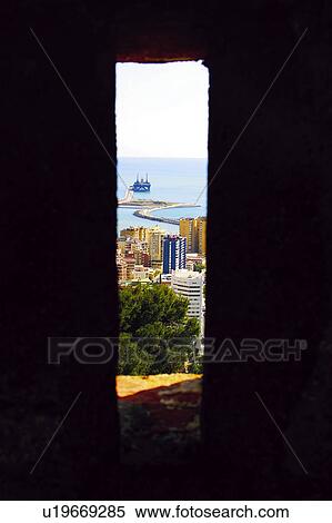 Spain, Andalucia, Andalusia, Malaga, City, Town, Building View Large Photo Image Stock Photography - Spain, Andalucia, Andalusia, Malaga, City, Town, Building. Fotosearch