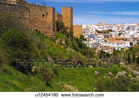 Stock Image - Spain, Andalusia, Andalucia, Costa del sol, Ronda, Architecture, Building. Fotosearch
