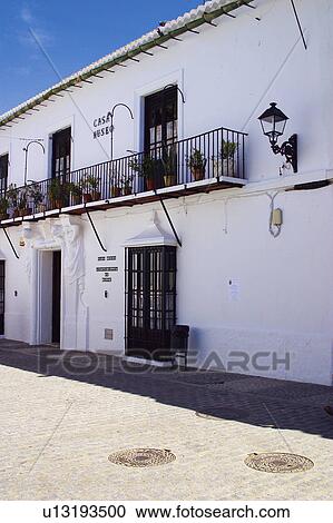 Stock Image - Spain, Andalusia, Andalucia, Costa del sol, Mijas, Village, House. Fotosearch
