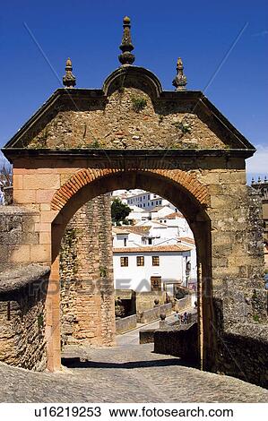 Stock Image - Spain, Andalusia, Andalucia, Costa del sol, Ronda, Architecture, Architectural details. Fotosearch