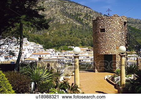 Stock Image - Spain, Andalusia, Andalucia, Costa del sol, Mijas, Landscape, Precipice. Fotosearch