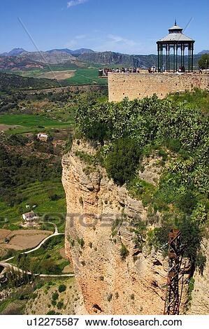 Spain, Andalusia, Andalucia, Costa del sol, Ronda, Mountain, Building View Large Photo Image Stock Photo - Spain, Andalusia, Andalucia, Costa del sol, Ronda, Mountain, Building. Fotosearch