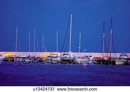 Stock Photo - Spain, Andalusia, Andalucia, Costa del sol, Marbella, Sea, Port. Fotosearch