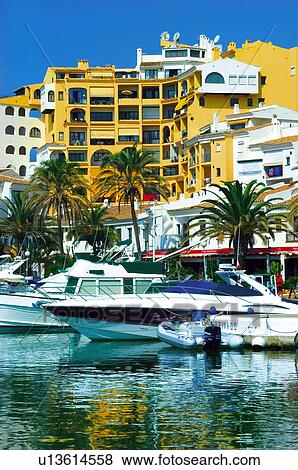 Stock Photo - Spain, Andalusia, Andalucia, Costa del sol, Marbella, Sea, Port. Fotosearch