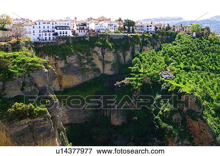 Stock Photo - Spain, Andalusia, Andalucia, Costa del sol, Ronda, Mountain, Mountains. Fotosearch