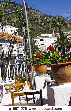 Spain, Andalusia, Andalucia, Costa del sol, Mijas, Village, Balcony View Large Photo Image Stock Photograph - Spain, Andalusia, Andalucia, Costa del sol, Mijas, Village, Balcony. Fotosearch