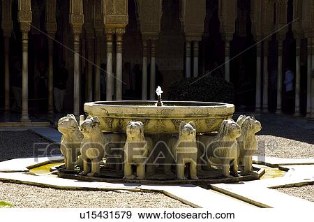 Stock Photo - Spain, Andalusia, Andalucia, Granada, Moorish architecture, Moorish, Moorish construction. Fotosearch