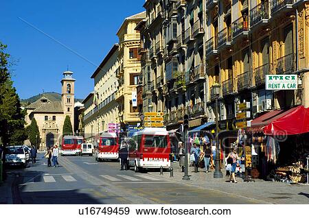 Stock Photo - Spain, Andalusia, Andalucia, Granada, Building, Buildings, Town. Fotosearch