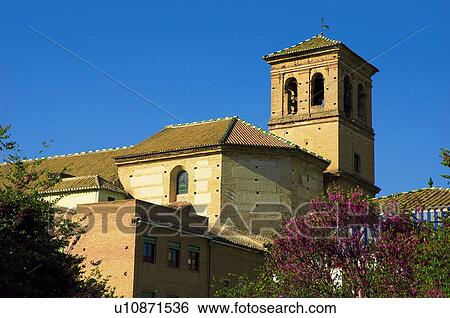 Stock Photograph - Spain, Andalusia, Andalucia, Granada, Architecture, Art, Tower. Fotosearch