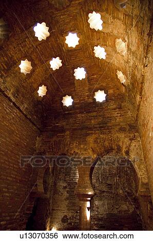 Stock Photograph - Spain, Andalusia, Andalucia, Granada, Moorish architecture, Moorish, Moorish construction. Fotosearch