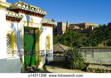 Spain, Andalusia, Andalucia, Granada, City, Town, Building View Large Photo Image Stock Photograph - Spain, Andalusia, Andalucia, Granada, City, Town, Building. Fotosearch