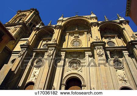 Stock Image - Spanish architectural cathedral. Fotosearch