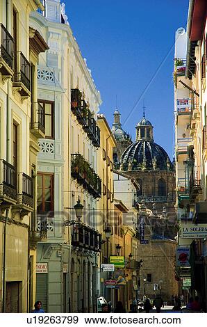 Spanish buildings and streets View Large Photo Image Stock Photo - Spanish buildings and streets . Fotosearch