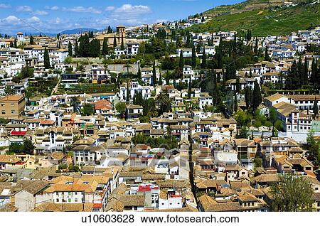 Spanish city of Granada View Large Photo Image Stock Photo - Spanish city of Granada. Fotosearch
