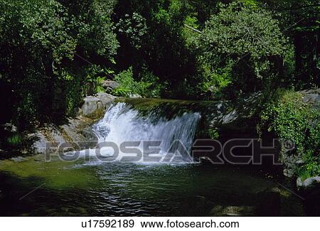 Stock Photo - Spain, Extremadura, Caceres, Nature, Landscape, River, Water. Fotosearch