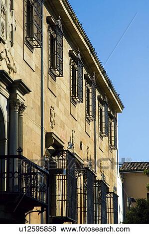Spain, Extremadura, Caceres, Plasencia, Architecture, Building, Balcony View Large Photo Image Stock Photo - Spain, Extremadura, Caceres, Plasencia, Architecture, Building, Balcony. Fotosearch