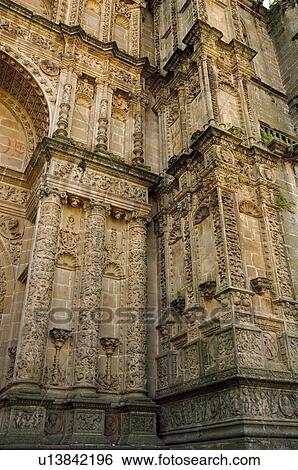 Stock Photograph - Spain, Extremadura, Caceres, Plasencia, Architecture, Art, Architectural details. Fotosearch