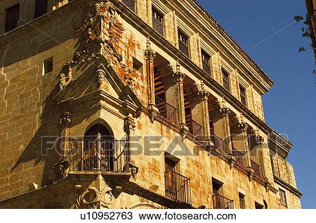 Spain, Extremadura, Caceres, Trujillo, Architecture, Building, Street View Large Photo Image Stock Image - Spain, Extremadura, Caceres, Trujillo, Architecture, Building, Street. Fotosearch