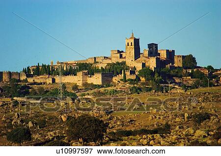 Spain Extremadura Caceres Trujillo architecture View Large Photo Image Stock Photo - Spain Extremadura Caceres Trujillo architecture. Fotosearch