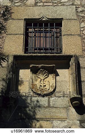 Spain, Extremadura, Caceres, Trujillo, Architectural details, Facade, Heraldry View Large Photo Image Stock Photo - Spain, Extremadura, Caceres, Trujillo, Architectural details, Facade, Heraldry. Fotosearch