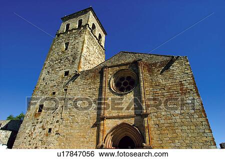 Stock Photograph - Spain, Extremadura, Caceres, Trujillo, Architecture, Art, Tower. Fotosearch