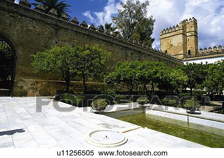 Spain, Andalucia, Andalusia, Cordoba, Architecture, Alcazar, Tower View Large Photo Image Stock Photography - Spain, Andalucia, Andalusia, Cordoba, Architecture, Alcazar, Tower. Fotosearch