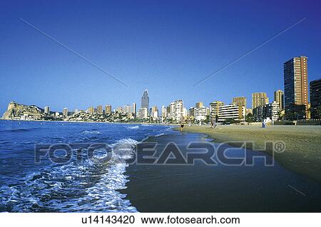 Spain, Alicante, Benidorm, Building, Buildings, High, Hotel View Large Photo Image Stock Image - Spain, Alicante, Benidorm, Building, Buildings, High, Hotel. Fotosearch