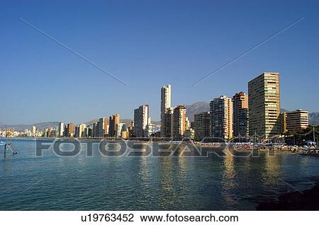 Spain, Alicante, Benidorm, Building, Buildings, High, Hotel View Large Photo Image Stock Image - Spain, Alicante, Benidorm, Building, Buildings, High, Hotel. Fotosearch