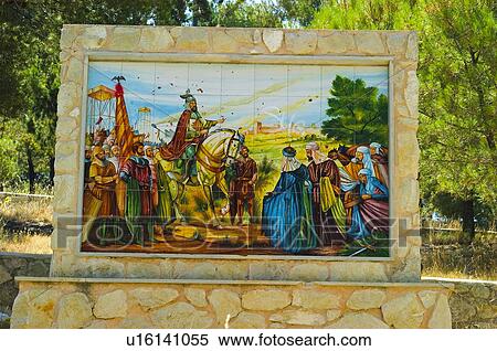 Stock Photography - Spain, Alicante, Biar, Picture, Painting, Tree, Trees. Fotosearch