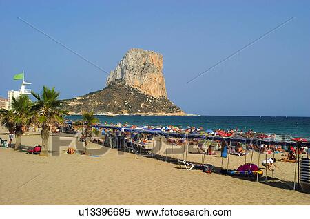Spain, Alicante, Calpe, Peñon de ifach, Ifach, Rock, Mountain View Large Photo Image Stock Photography - Spain, Alicante, Calpe, Peñon de ifach, Ifach, Rock, Mountain. Fotosearch