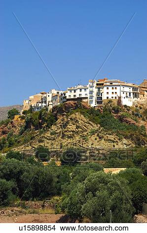 Spain, Alicante, Finestrat, Houses, Village, City, Mountain View Large Photo Image Picture - Spain, Alicante, Finestrat, Houses, Village, City, Mountain. Fotosearch