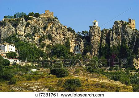 Spain, Alicante, Guadalest, Village, Nature, Landscape, House View Large Photo Image Stock Image - Spain, Alicante, Guadalest, Village, Nature, Landscape, House. Fotosearch
