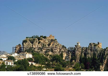 Spain, Alicante, Guadalest, Village, Nature, Landscape, House View Large Photo Image Stock Photograph - Spain, Alicante, Guadalest, Village, Nature, Landscape, House. Fotosearch