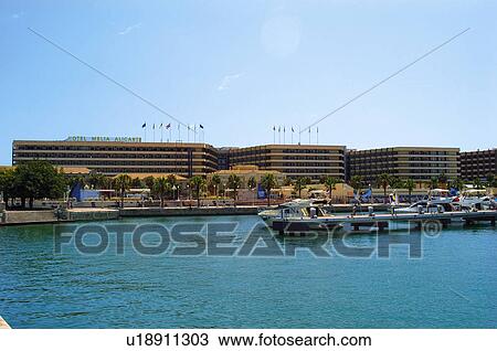 Stock Image - Spain, Alicante, Harbor, Harbour, Ship, Ships, Boat. Fotosearch