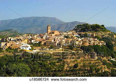 Picture - Spain, Alicante, Polot, Village, House, Houses, Tower. Fotosearch