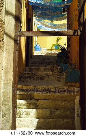 Spain, Alicante, Street, Alley, Narrow, Stairs, Steps View Large Photo Image Stock Image - Spain, Alicante, Street, Alley, Narrow, Stairs, Steps. Fotosearch