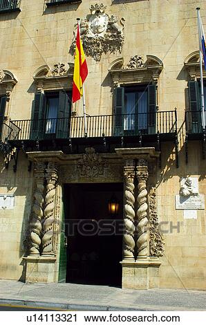 Spain, Alicante, Town, City, House, Facade, Balcony View Large Photo Image Stock Image - Spain, Alicante, Town, City, House, Facade, Balcony. Fotosearch