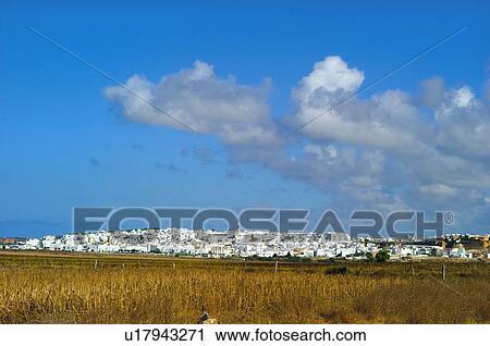 Stock Image - Spain, Andalucia, Andalusia, Cadiz, Conil, City, Views. Fotosearch