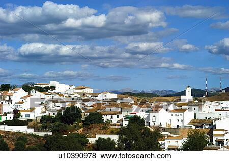 Stock Photo - Spain, Andalucia, Andalusia, Cadiz, Algar, City, Views. Fotosearch