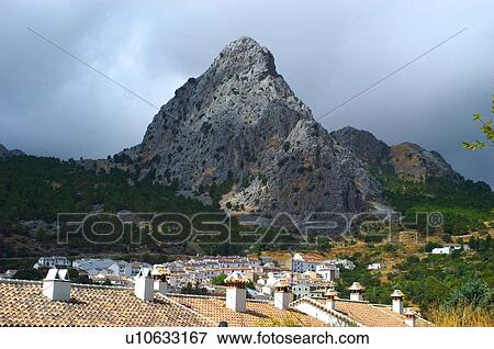 Stock Photo - Spain, Andalucia, Andalusia, Cadiz, Grazalema, Views, Views of grazalema. Fotosearch