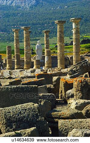 Stock Photo - Spain, Andalucia, Andalusia, Cadiz, Bolonia, Ruins, Roman. Fotosearch