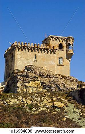 Spain, Andalucia, Andalusia, Cadiz, Fralgar, Tower, Castle View Large Photo Image Stock Photo - Spain, Andalucia, Andalusia, Cadiz, Fralgar, Tower, Castle. Fotosearch