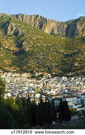 Stock Photo - Spain, Andalucia, Andalusia, Cadiz, Ubrique, City, Views of the city. Fotosearch